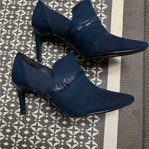 Calvin Klein Blue Heeled Shoes with Sleek Design